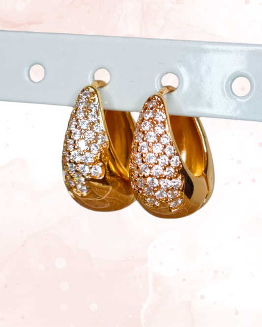 Rosegldene Ohrringe Kugel